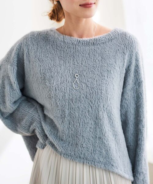 【セール】シャギードルマンプルオーバー(Tシャツ/カットソー)|le.coeur blanc(ルクールブラン) 【セール】シャギードルマンプルオーバー(Tシャツ/カットソー)|le.coeur blanc(ルクールブラン)