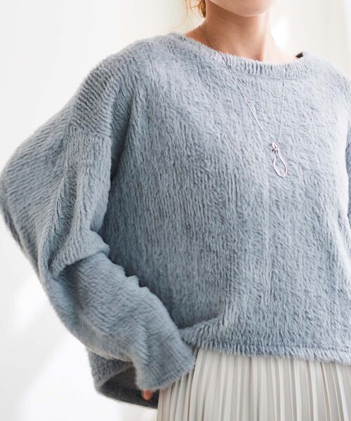 le.coeur blanc(ルクールブラン)の「シャギードルマンプルオーバー(Tシャツ/カットソー・レディース・ベージュ/モカ/ライトグレー・38)」の4枚目の写真