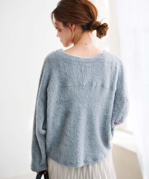 le.coeur blanc(ルクールブラン)の「シャギードルマンプルオーバー(Tシャツ/カットソー・レディース・ベージュ/モカ/ライトグレー・38)」の6枚目の写真