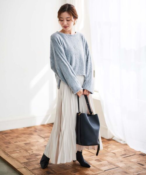 【セール】シャギードルマンプルオーバー(Tシャツ/カットソー)|le.coeur blanc(ルクールブラン) 【セール】シャギードルマンプルオーバー(Tシャツ/カットソー)|le.coeur blanc(ルクールブラン)