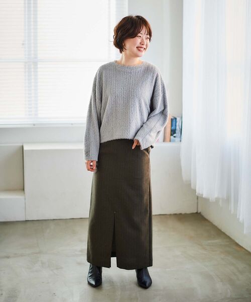 【セール】シャギードルマンプルオーバー(Tシャツ/カットソー)|le.coeur blanc(ルクールブラン) 【セール】シャギードルマンプルオーバー(Tシャツ/カットソー)|le.coeur blanc(ルクールブラン)