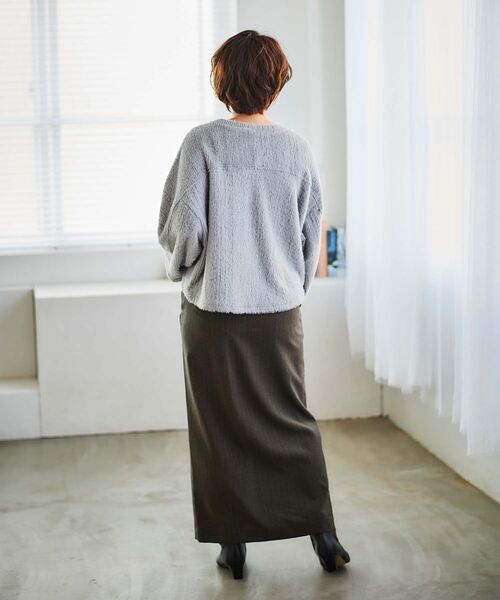 【セール】シャギードルマンプルオーバー(Tシャツ/カットソー)|le.coeur blanc(ルクールブラン) 【セール】シャギードルマンプルオーバー(Tシャツ/カットソー)|le.coeur blanc(ルクールブラン)