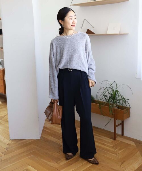 【セール】シャギードルマンプルオーバー(Tシャツ/カットソー)|le.coeur blanc(ルクールブラン) 【セール】シャギードルマンプルオーバー(Tシャツ/カットソー)|le.coeur blanc(ルクールブラン)