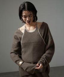 SALON adam et rope' | 【セットアップ対応】フォックスウールラメニットキャミソール(キャミソール)