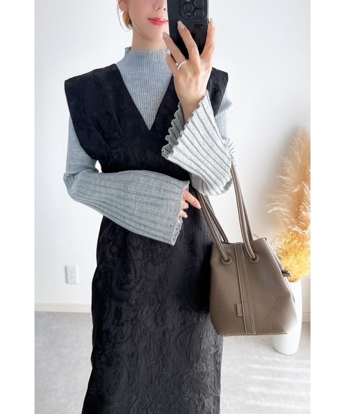 &. NOSTALGIA（アンドドットノスタルジア）の「【ZOZO限定】ジャガードワンピース（ワンピース・レディース・ブラック・M）」の16枚目の写真