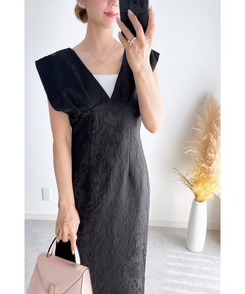 &. NOSTALGIA（アンドドットノスタルジア）の「【ZOZO限定】ジャガードワンピース（ワンピース・レディース・ブラック・M）」の12枚目の写真