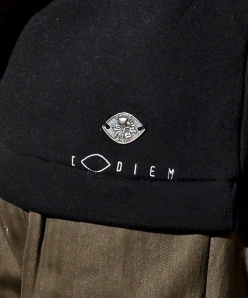 C DIEM(カルペディエム)の「C DIEM(カルペディエム)レザーパイピング モックネックシャツ ロングTシャツ(Tシャツ/カットソー・メンズ・ブラック/ベージュ/グレー・S/M/L/XL)」の16枚目の写真