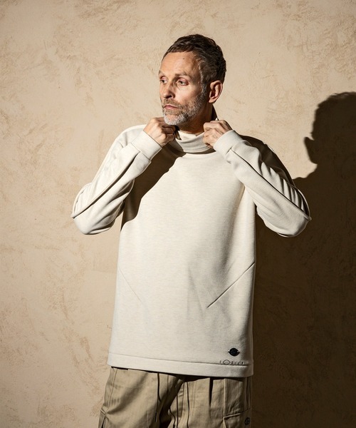 C DIEM(カルペディエム)の「C DIEM(カルペディエム)レザーパイピング モックネックシャツ ロングTシャツ(Tシャツ/カットソー・メンズ・ブラック/ベージュ/グレー・S/M/L/XL)」の11枚目の写真