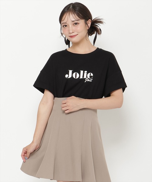 REDYAZEL（レディアゼル）の「ロゴプリントＴシャツ（Tシャツ/カットソー・レディース・オフホワイト/ブラック/ベージュ・FREE）」の3枚目の写真