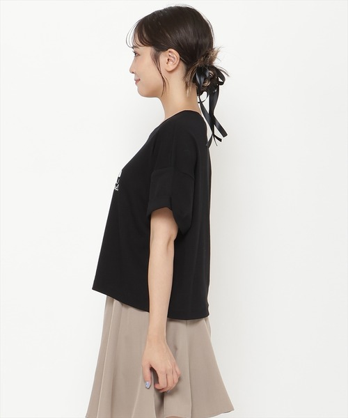 REDYAZEL（レディアゼル）の「ロゴプリントＴシャツ（Tシャツ/カットソー・レディース・オフホワイト/ブラック/ベージュ・FREE）」の10枚目の写真