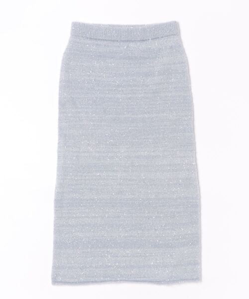 STYLEBLOCK（スタイルブロック）の「ラメシャギーニットタイトスカート（スカート・レディース・ライトグレー/アイボリー/ブラック・M）」の3枚目の写真