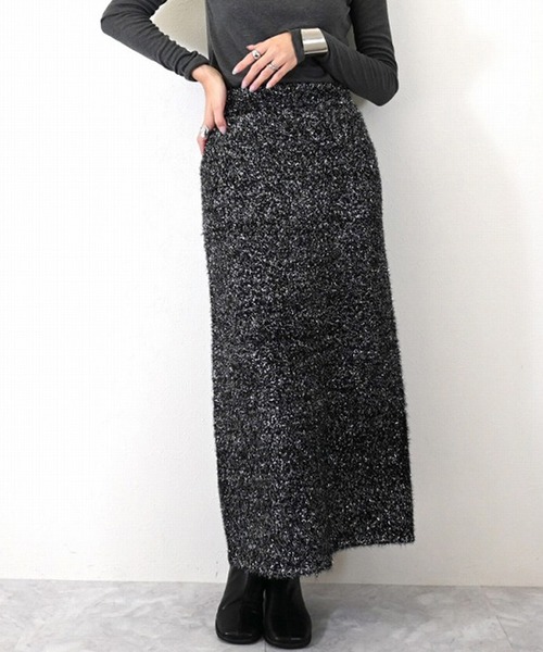 ラメシャギーニットタイトスカート（スカート）｜STYLEBLOCK（スタイル