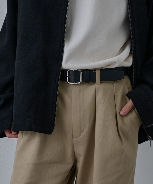 COLONY 2139（コロニートゥーワンスリーナイン）の「リアルレザーピンバックルベルト（ベルト・メンズ・ブラック・FREE）」の2枚目の写真