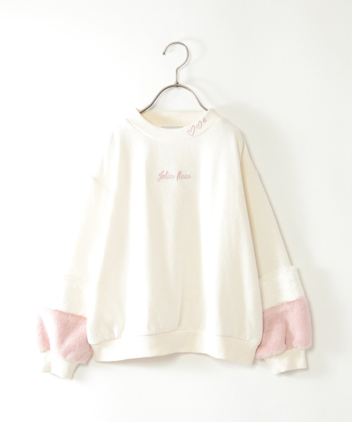 ikka(イッカ)の「袖フェイクファー刺繍裏毛プルオーバー(120~160cm)(スウェット・キッズ・ブラック/オフホワイト/マジェンタ/ブルー・120/130/140/150/160)」の12枚目の写真