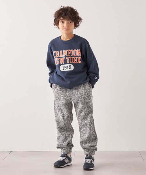 SHIPS any（シップス エニィ）の「SHIPS any : フリース ジョガー パンツ<KIDS>（その他パンツ・キッズ・ブラック/グレー/ブルー・140/150/130）」の4枚目の写真