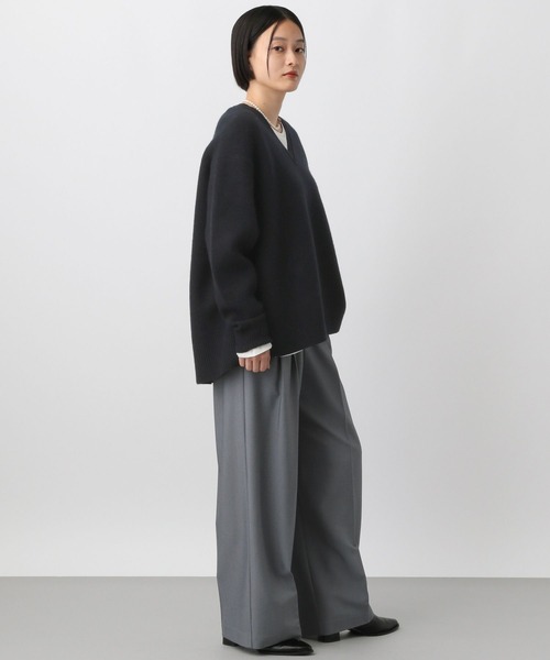 A part by（アパートバイ）の「タックワイドパンツ（スラックス・レディース・グレー/ブラック・SMALL/MEDIUM）」の9枚目の写真