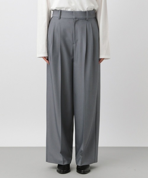A part by（アパートバイ）の「タックワイドパンツ（スラックス・レディース・グレー/ブラック・SMALL/MEDIUM）」の13枚目の写真