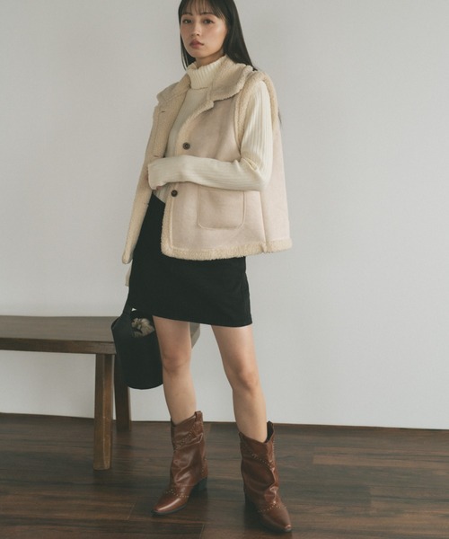 VANNIE U（ヴァニーユー）の「レイヤードウエスタンミドルブーツ（ブーツ・レディース・ダークブラウン/ブラウン/ブラック・SMALL/MEDIUM/LARGE）」の10枚目の写真