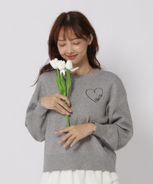 3.3 Field Trip  | 3.3 Field Trip／ハート刺繍ニット(ニット/セーター)