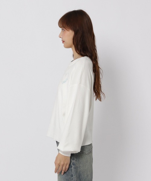 3.3 Field Trip （3.3フィールドトリップ）の「3.3 Field Trip／ハート刺繍ニット（ニット/セーター・レディース・グレー/ピンク/ホワイト・FREE）」の9枚目の写真