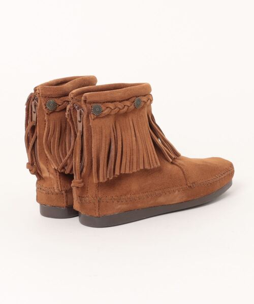 Minnetonka(ミネトンカ)の「【MINNETONKA】ハイ トップ バック ジッパー ブーツ HI TOP BACK ZIP BOOTS(ブーツ・レディース・ダークブラウン/ライトブラウン/ブラウン/グレー/ブラック・US6/US5.5/US5)」の6枚目の写真