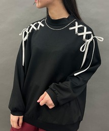 axes femme POETIQUE | レースアップカットプルオーバー(Tシャツ/カットソー)