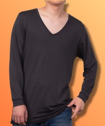 Mac-House（マックハウス）の「MACHEAT/マックヒート 抗菌消臭 毛玉になりにくい 静電気抑制 あったかインナーVネック9分袖（インナーウェア/肌着）」