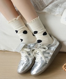 Fun & Daily（ファンアンドデイリー）の「F&D : アンクルレースドットソックス（ソックス/靴下）」