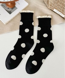 Fun & Daily（ファンアンドデイリー）の「F&D : アンクルレースドットソックス（ソックス/靴下）」