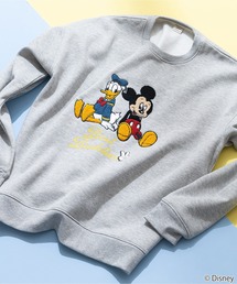 【DISNEY/ディズニー】ミッキー&フレンズ オリジナルデザイン 裏起毛クルーネックスウェット