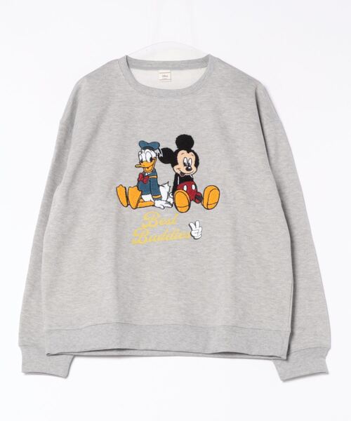 Disney(ディズニー)の「【DISNEY/ディズニー】ミッキー&フレンズ オリジナルデザイン 裏起毛クルーネックスウェット(スウェット・メンズ・ベージュ系その他2/ホワイト系その他/ブラック系その他2/グレー系その他・LARGE/MEDIUM/X-LARGE)」の11枚目の写真