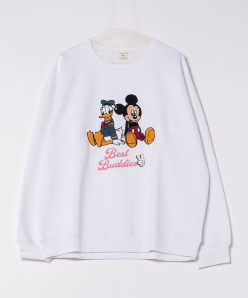 Disney(ディズニー)の「【DISNEY/ディズニー】ミッキー&フレンズ オリジナルデザイン 裏起毛クルーネックスウェット(スウェット・メンズ・ベージュ系その他2/ホワイト系その他/ブラック系その他2/グレー系その他・LARGE/MEDIUM/X-LARGE)」の6枚目の写真