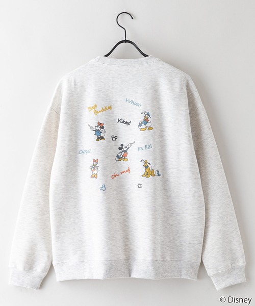 Disney(ディズニー)の「【DISNEY/ディズニー】ミッキー&フレンズ オリジナルデザイン 裏起毛クルーネックスウェット(スウェット・メンズ・ベージュ系その他2/ホワイト系その他/ブラック系その他2/グレー系その他・LARGE/MEDIUM/X-LARGE)」の8枚目の写真