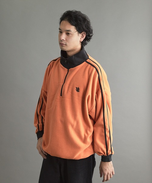 VIBGYOR（ヴィブジョー）の「【wit】フリースハーフZIP(CN)（スウェット・メンズ・グレー/ブラック/ベージュ/オレンジ/オフホワイト・MEDIUM/LARGE）」の5枚目の写真