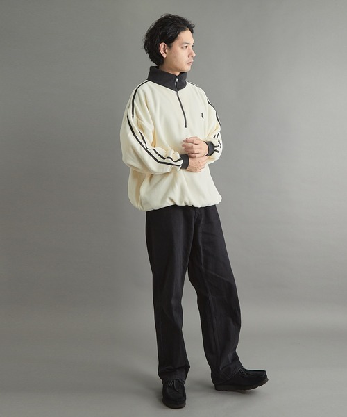 VIBGYOR（ヴィブジョー）の「【wit】フリースハーフZIP(CN)（スウェット・メンズ・グレー/ブラック/ベージュ/オレンジ/オフホワイト・MEDIUM/LARGE）」の12枚目の写真