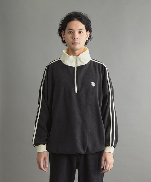 VIBGYOR（ヴィブジョー）の「【wit】フリースハーフZIP(CN)（スウェット・メンズ・グレー/ブラック/ベージュ/オレンジ/オフホワイト・MEDIUM/LARGE）」の13枚目の写真