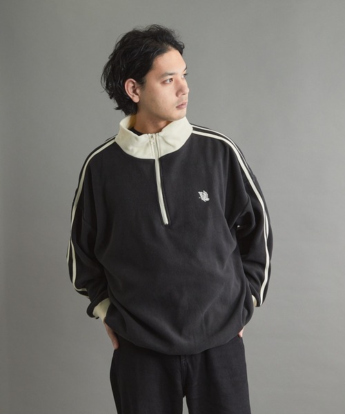 VIBGYOR（ヴィブジョー）の「【wit】フリースハーフZIP(CN)（スウェット・メンズ・グレー/ブラック/ベージュ/オレンジ/オフホワイト・MEDIUM/LARGE）」の16枚目の写真