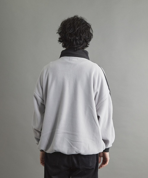 VIBGYOR（ヴィブジョー）の「【wit】フリースハーフZIP(CN)（スウェット・メンズ・グレー/ブラック/ベージュ/オレンジ/オフホワイト・MEDIUM/LARGE）」の21枚目の写真