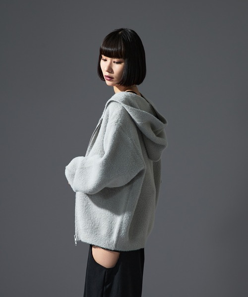 Ellno de Mavie(エルノデメヴィ)の「シャギーニットフーディ(ニット/セーター・メンズ・ブラック/ライトグレー/ボルドー・LARGE/MEDIUM/SMALL)」の16枚目の写真