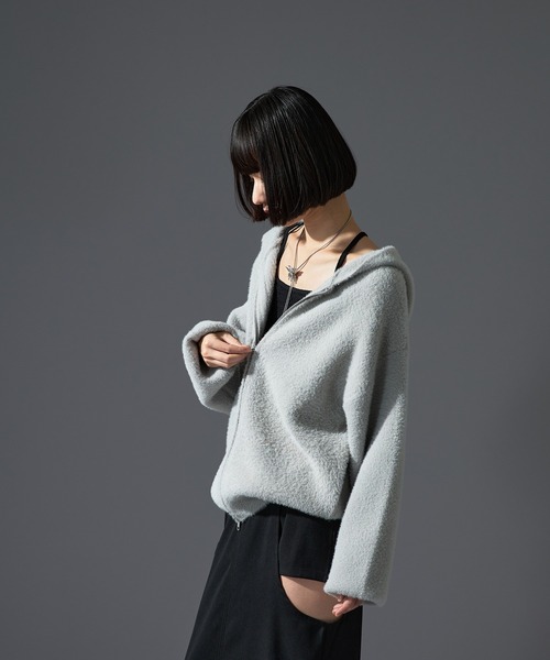 Ellno de Mavie(エルノデメヴィ)の「シャギーニットフーディ(ニット/セーター・メンズ・ブラック/ライトグレー/ボルドー・LARGE/MEDIUM/SMALL)」の22枚目の写真