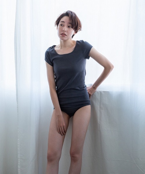 me. / ミードット コットンシルク フレンチスリーブ me-18357 HPI（インナーウェア/肌着）｜me.（ミードット）