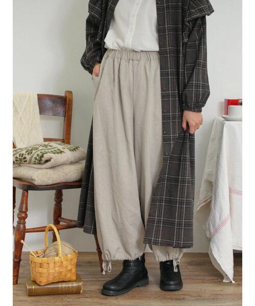 Samansa Mos2（サマンサ モスモス）の「柄アソート裾絞りワイドパンツ