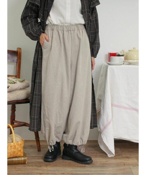 Samansa Mos2（サマンサ モスモス）の「柄アソート裾絞りワイドパンツ