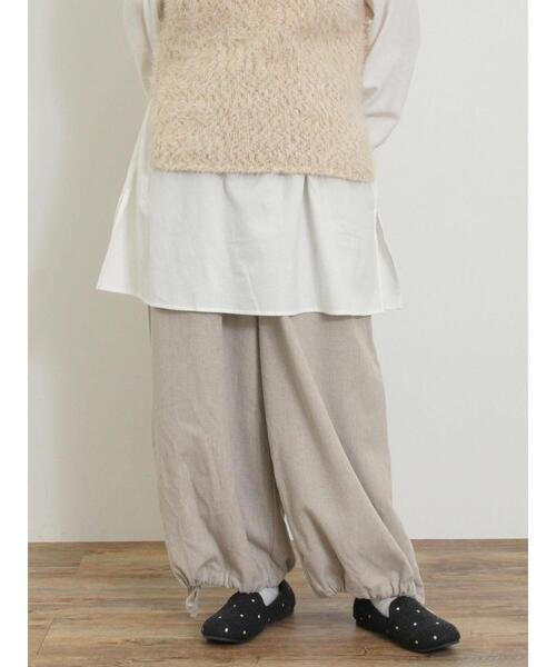 Samansa Mos2（サマンサ モスモス）の「柄アソート裾絞りワイドパンツ（その他パンツ・レディース・チャコールグレー/ダークブラウン/キナリ/ベージュ・F）」の12枚目の写真