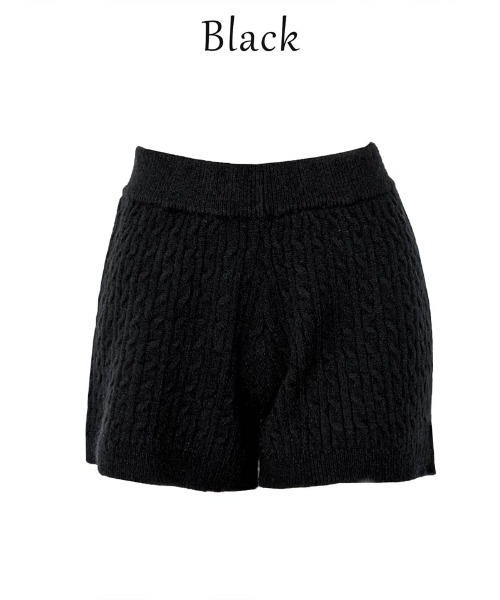 Lunangelina(ルナアンヘリナ)の「Cable Knit Short Pants(その他パンツ・レディース・ブラック・フリー)」の8枚目の写真