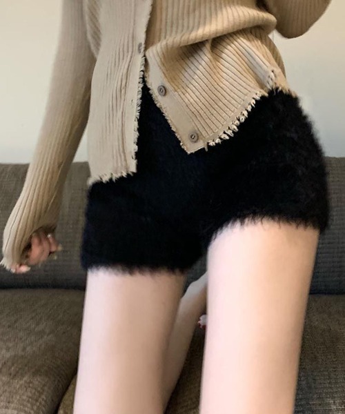 meJane（ミージェーン）の「シャギーニット ショートパンツ（その他パンツ・レディース・ブラック/オフホワイト・FREE）」の18枚目の写真