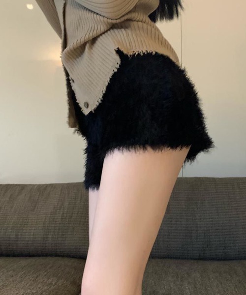 meJane（ミージェーン）の「シャギーニット ショートパンツ（その他パンツ・レディース・ブラック/オフホワイト・FREE）」の11枚目の写真