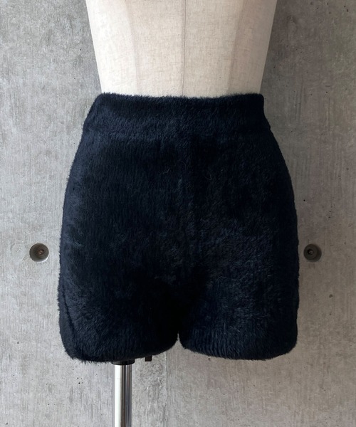 meJane（ミージェーン）の「シャギーニット ショートパンツ（その他パンツ・レディース・ブラック/オフホワイト・FREE）」の14枚目の写真