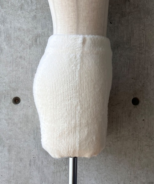 meJane（ミージェーン）の「シャギーニット ショートパンツ（その他パンツ・レディース・ブラック/オフホワイト・FREE）」の7枚目の写真