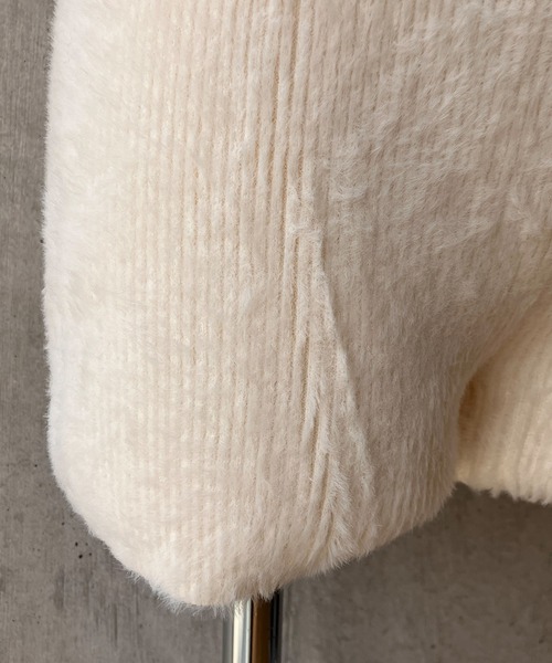 meJane（ミージェーン）の「シャギーニット ショートパンツ（その他パンツ・レディース・ブラック/オフホワイト・FREE）」の10枚目の写真